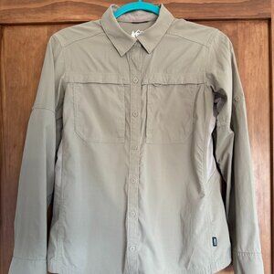 Women's REI Hiking Shirt Khaki Size Small